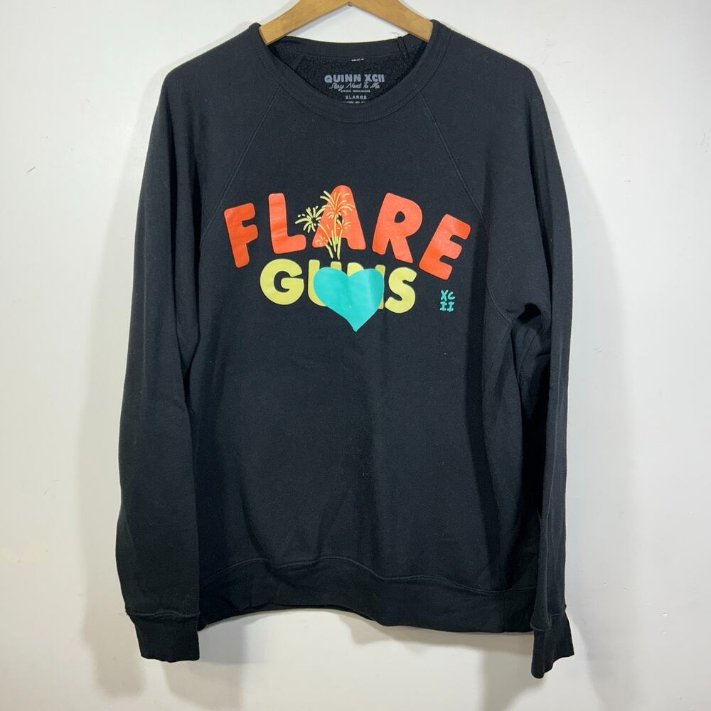 Quinn XCII SweatShirt Mens XL Black Flare Guns Tour Concert 2017 Music Band